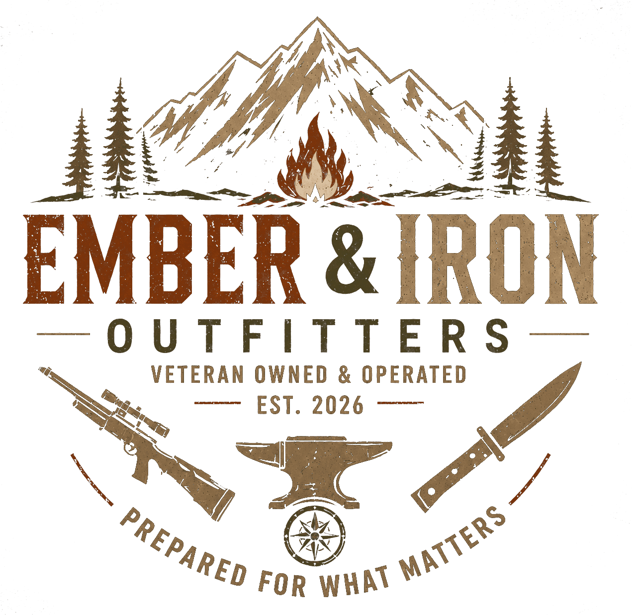 Ember & Iron Outfitters — Veteran Owned & Operated, Est. 2026, Prepared For What Matters